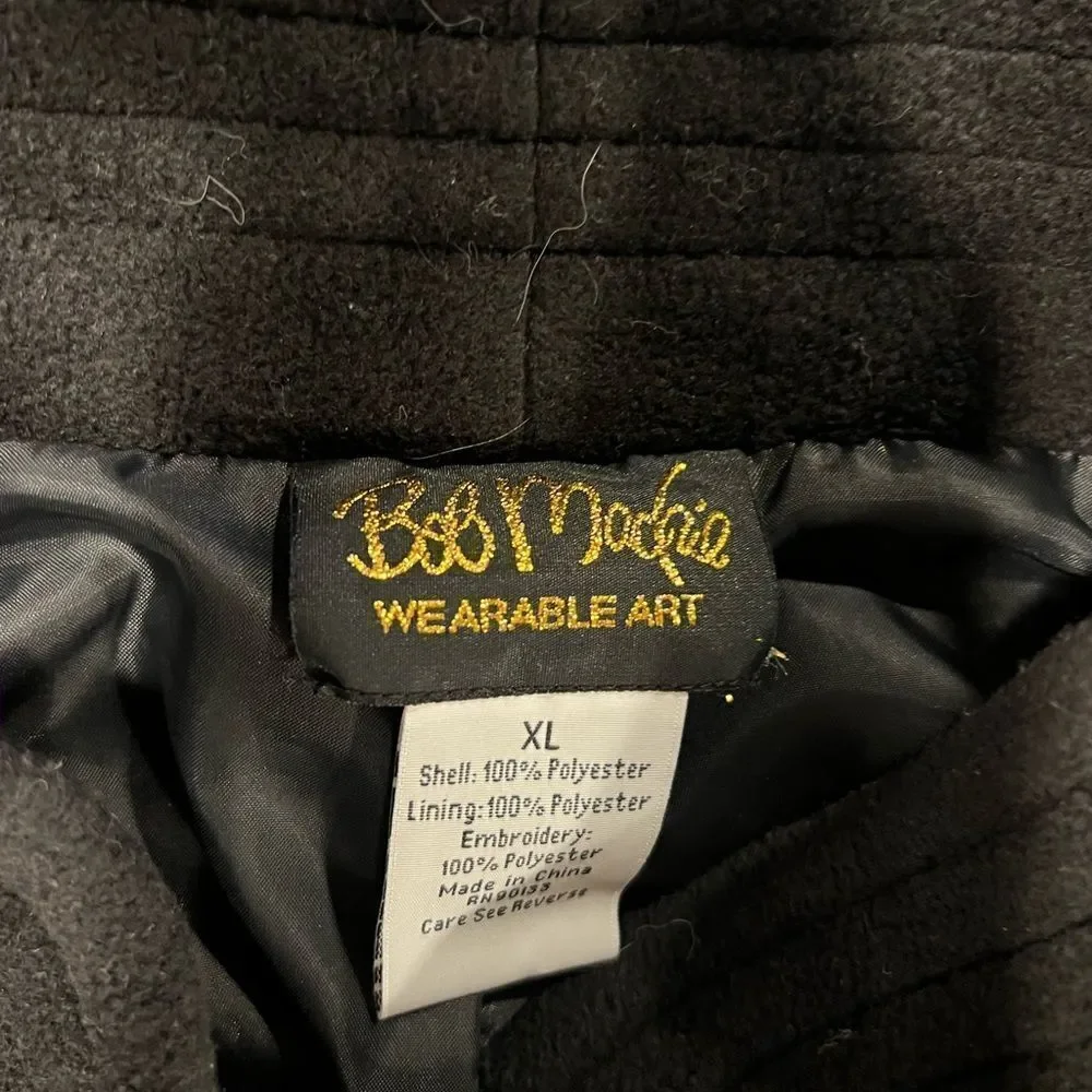 EUC VTG Bob Mackie Wearable Art Fleece Jacket/Coat Sz 1X - Picture 8 of 8